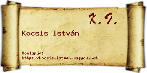 Kocsis István névjegykártya