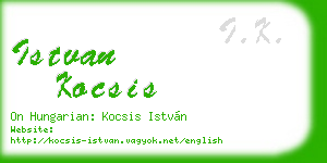 istvan kocsis business card