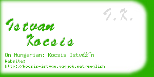istvan kocsis business card